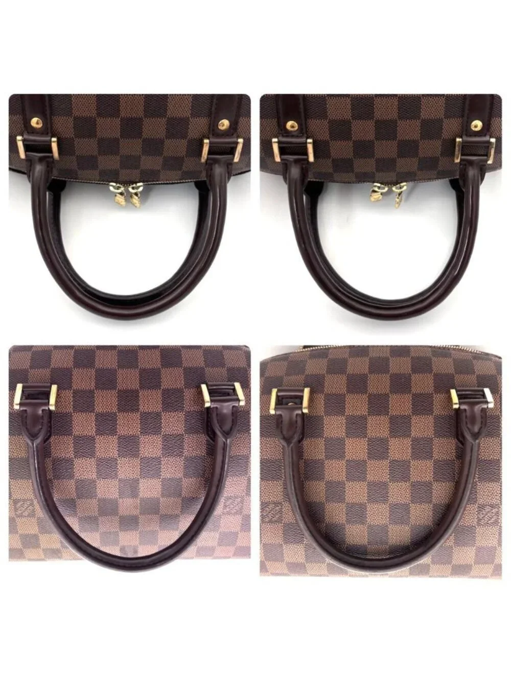 Louis Vuitton Damier Ebene Riviera MM Handbag Tote Brown